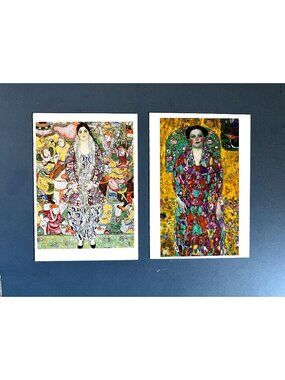 Gustav Klimt :  Set 2 Portrait Postcards : Eugenia Primavesi + F. Maria Beer New